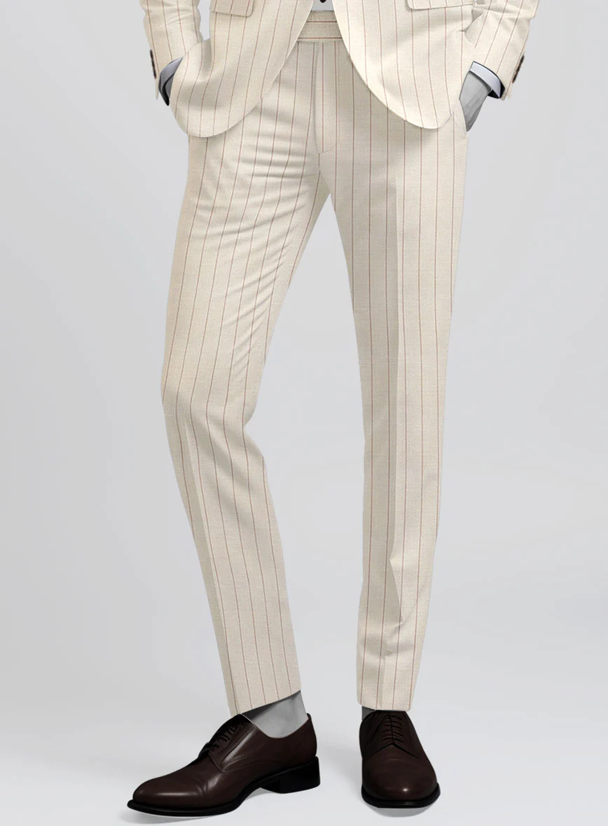 Napolean Artisan Band Beige Wool Suit - Image 5