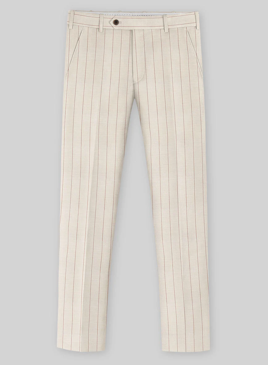 Napolean Artisan Band Beige Wool Suit - Image 4