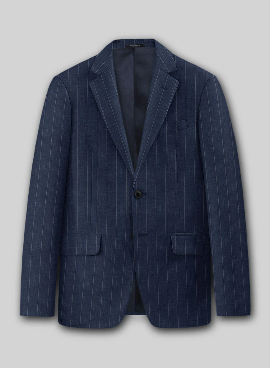 Napolean Artisan Band Blue Wool Suit - Image 2