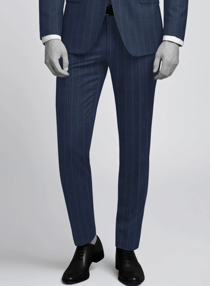 Napolean Artisan Band Blue Wool Suit - Image 5