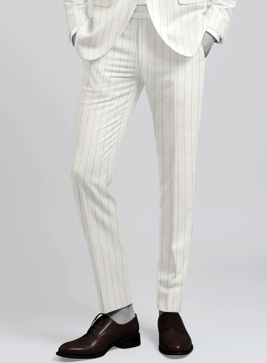 Napolean Artisan Band Ivory Wool Suit - Image 5
