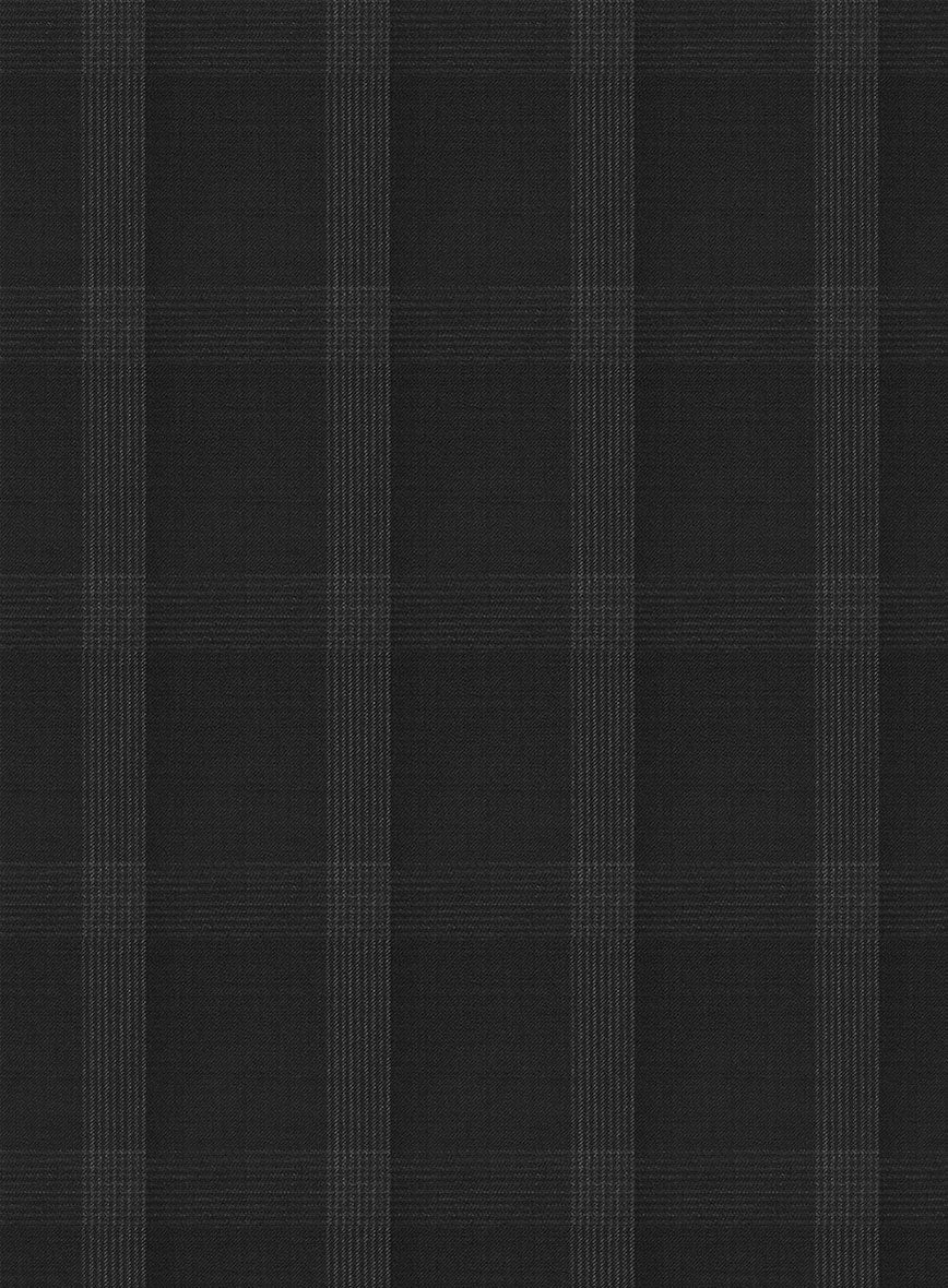 Napolean Artistic Black Check Wool Suit - Image 6