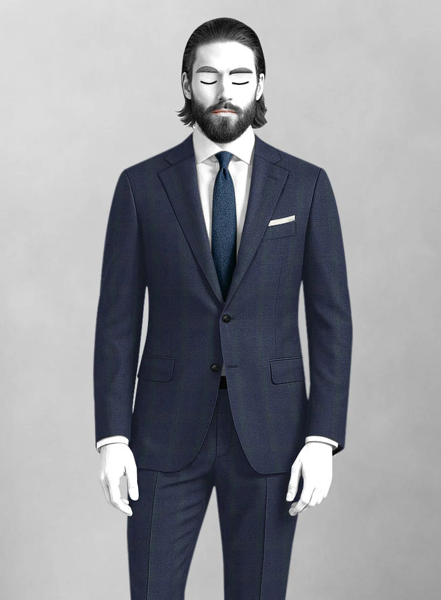 Napolean Artistic Blue Check Jacket - Image 2