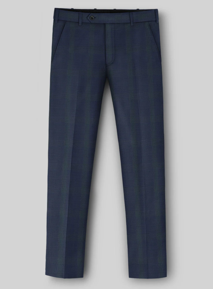 Napolean Artistic Blue Check Pants - Image 2