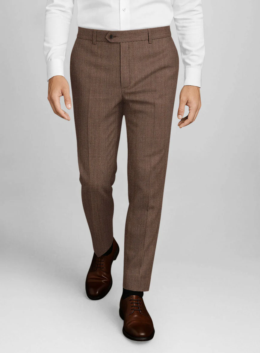 Napolean Arvett Basket Weave Brown Wool Suit - Image 4