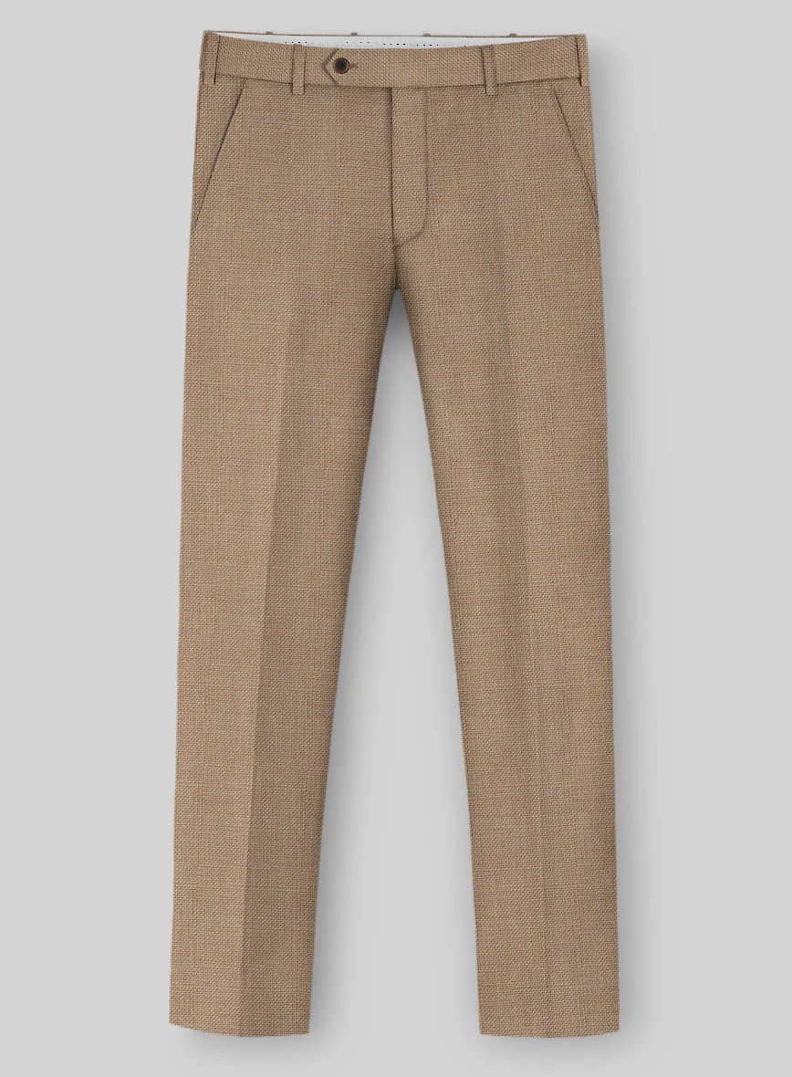 Napolean Arvett Basket Weave Light Brown Wool Suit - Image 4