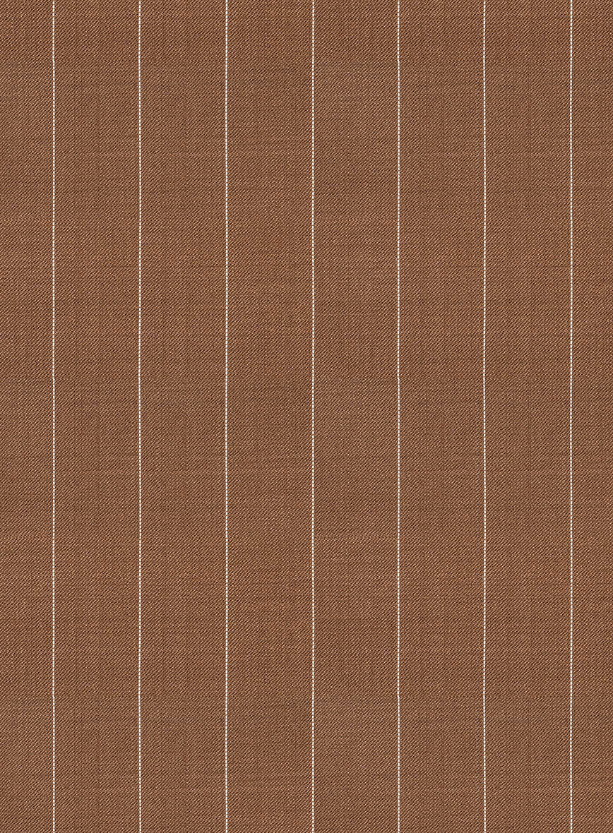 Napolean Avrino Stripe Brown Wool Suit - Image 7