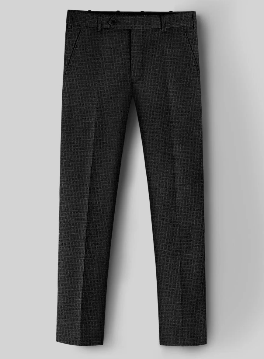 Napolean Basket Weave Black Wool Suit - Image 6