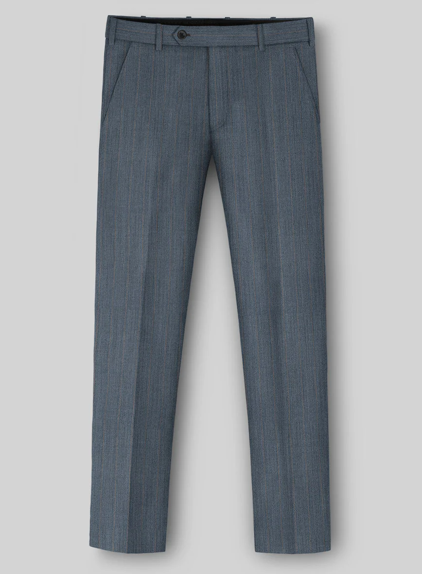 Napolean Bellagio Stripe Blue Wool Suit - Image 4
