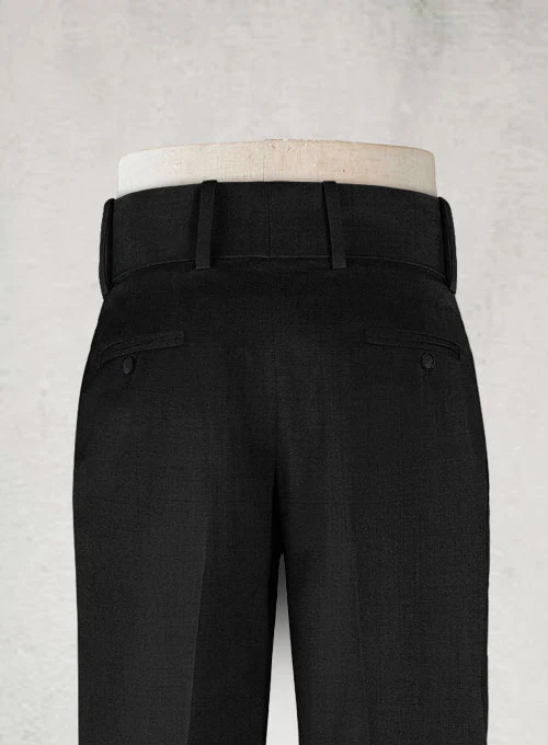 Napolean Black Double Gurkha Wool Trousers - Image 5