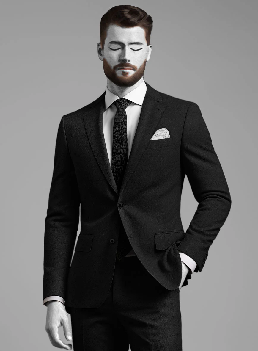 Napolean Black Wool Jacket - Image 2