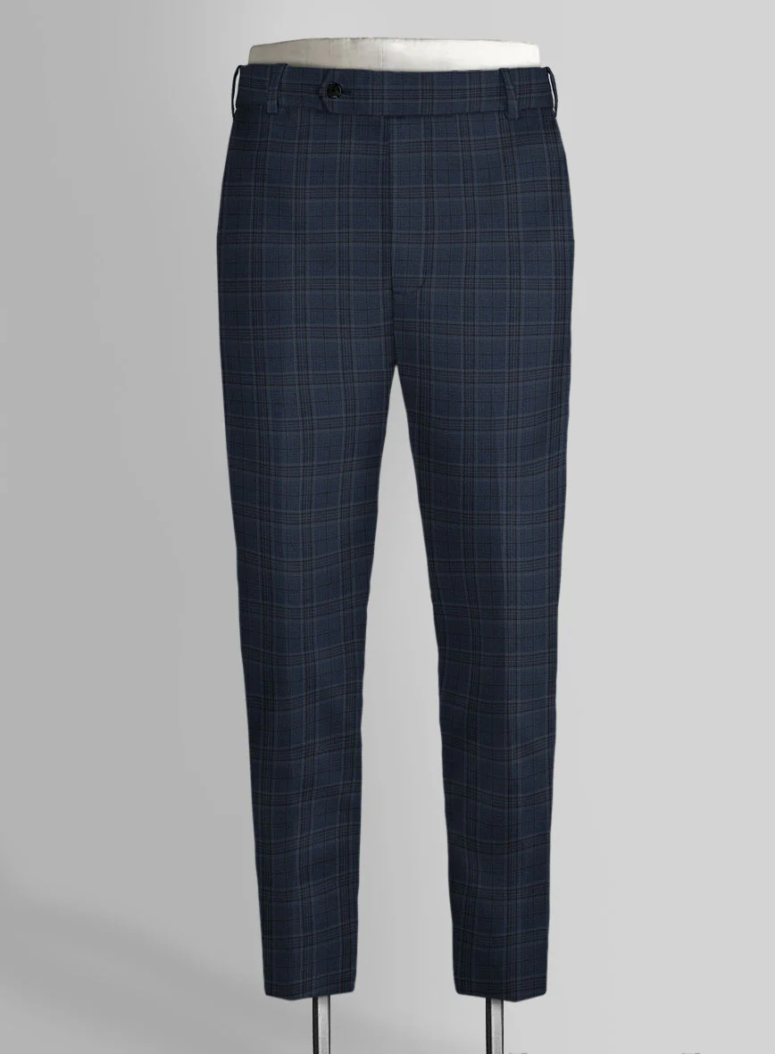 Napolean Blue Hunting Plaid Wool Suit - Image 4