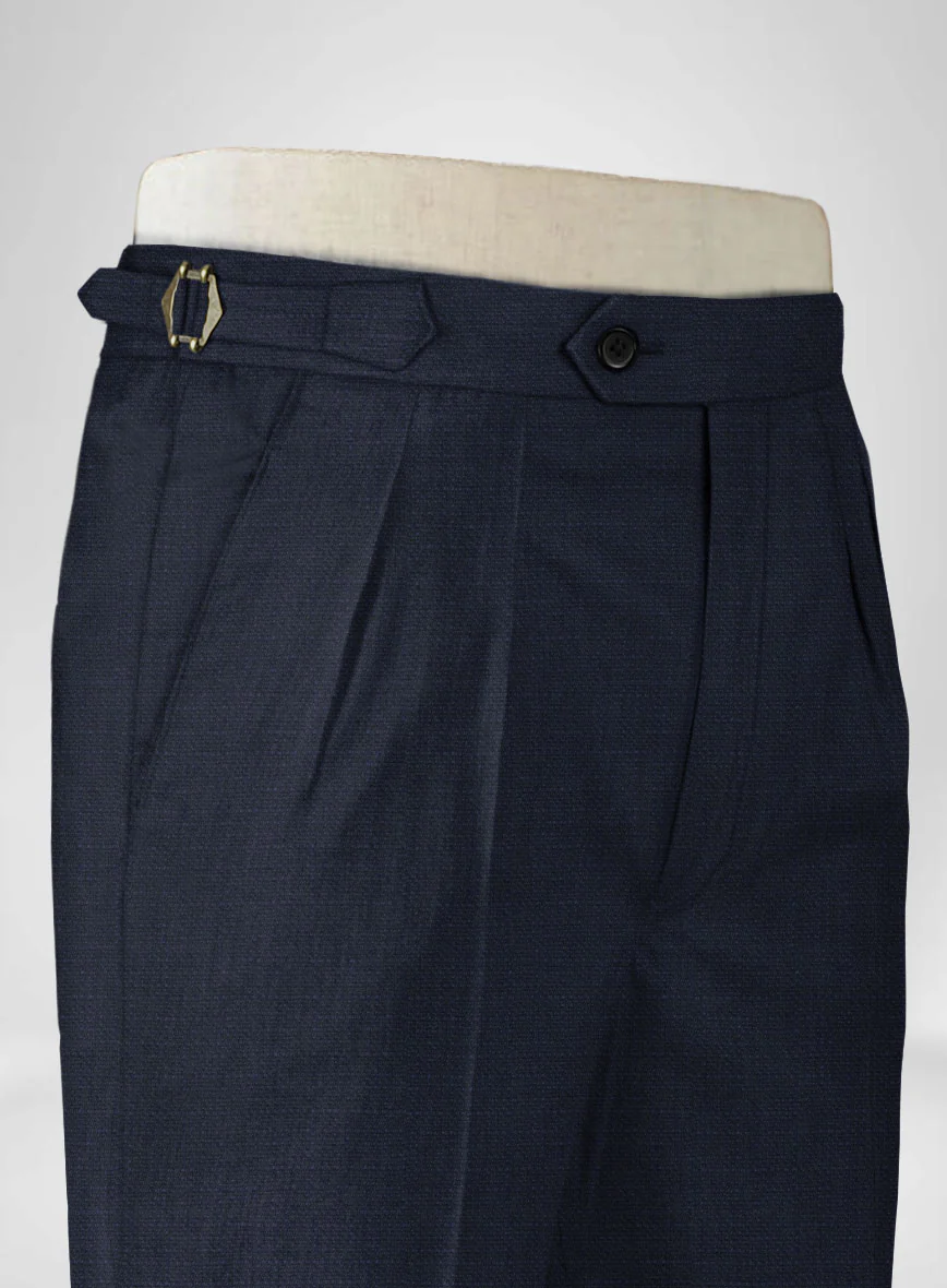 Napolean Bob Weave Blue Wool Highland Trousers - Image 3