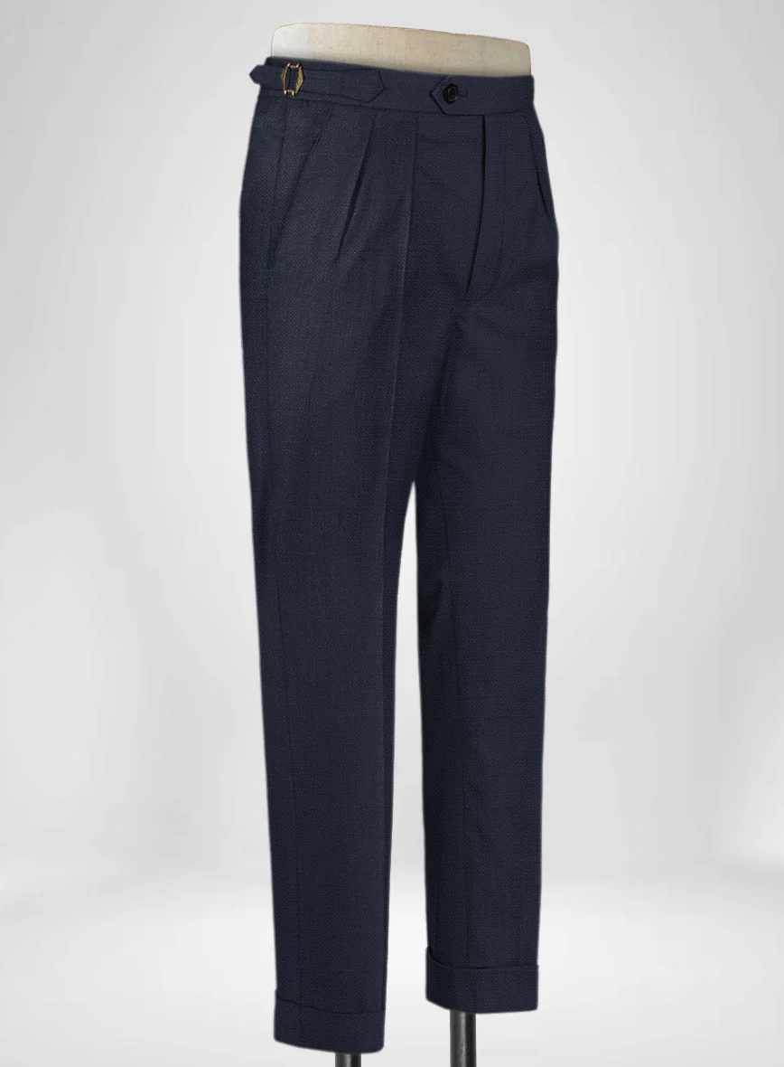 Napolean Bob Weave Blue Wool Highland Trousers - Image 4
