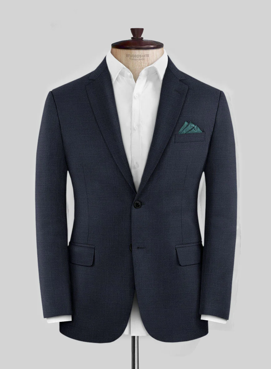 Napolean Bob Weave Blue Wool Suit - Image 3