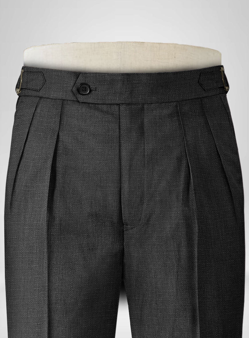 Napolean Bob Weave Gray Wool Highland Trousers - Image 2