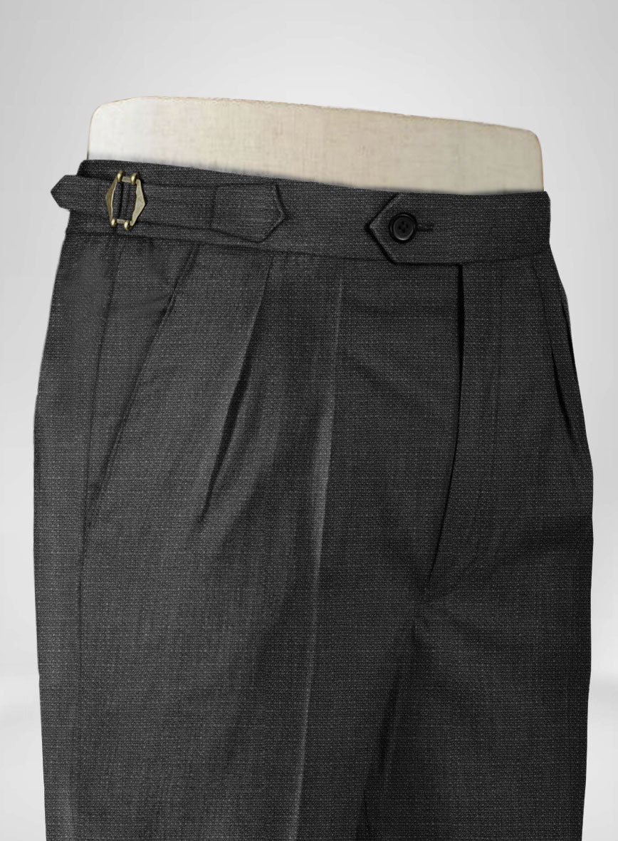 Napolean Bob Weave Gray Wool Highland Trousers - Image 3