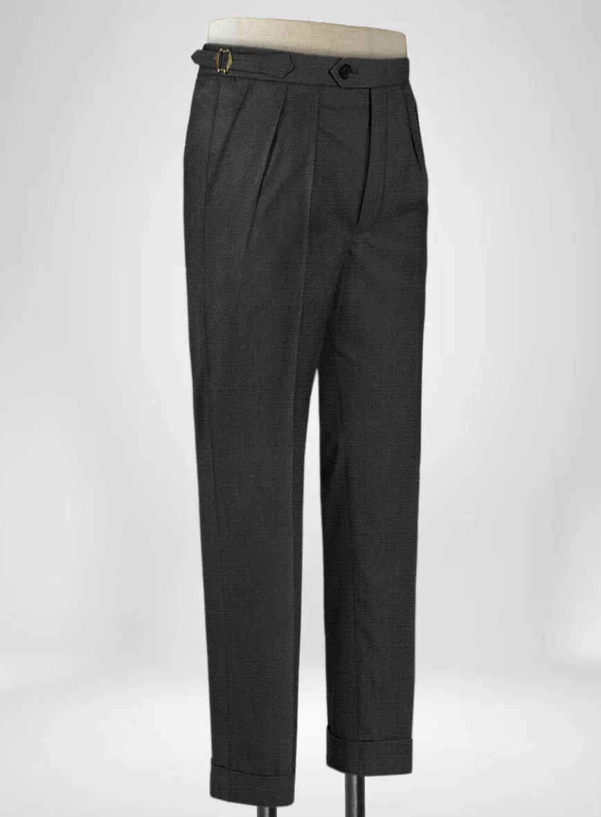 Napolean Bob Weave Gray Wool Highland Trousers - Image 4