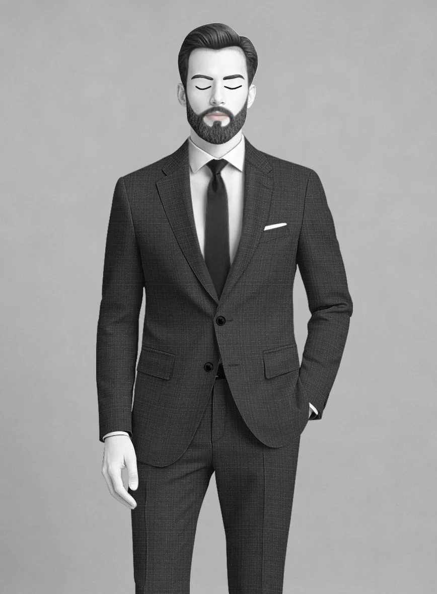 Napolean Bob Weave Gray Wool Suit - Image 4