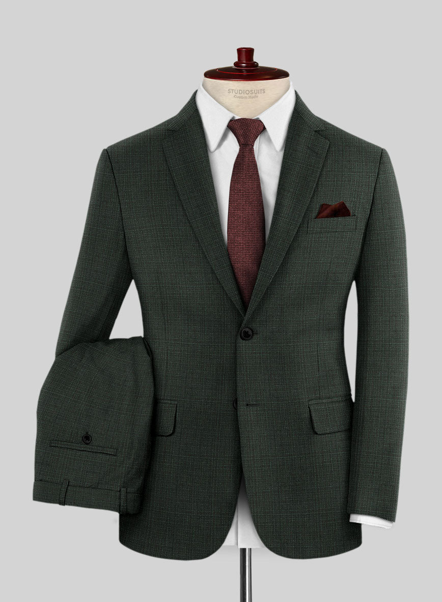 Napolean Bob Weave Green Wool Suit - Image 2