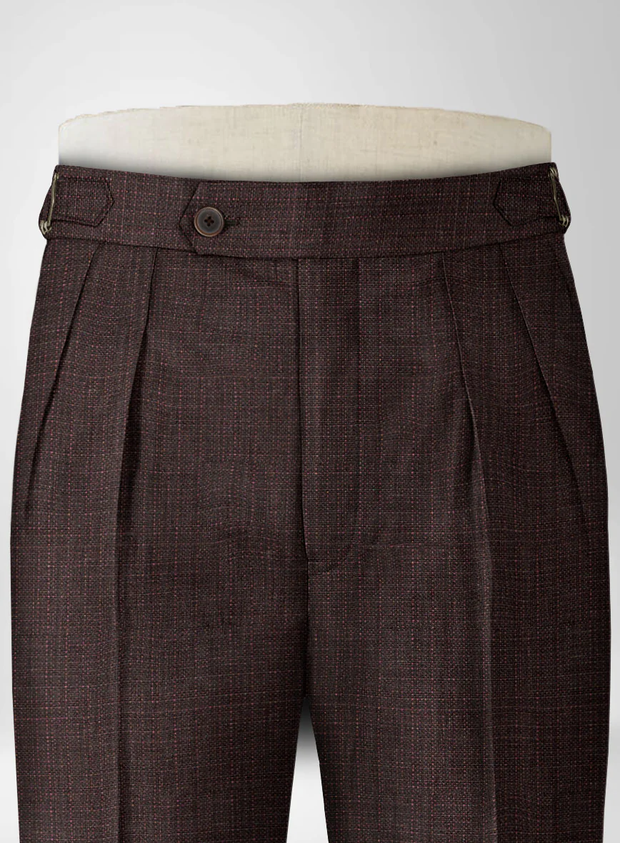 Napolean Bob Weave Rust Wool Highland Trousers - Image 2