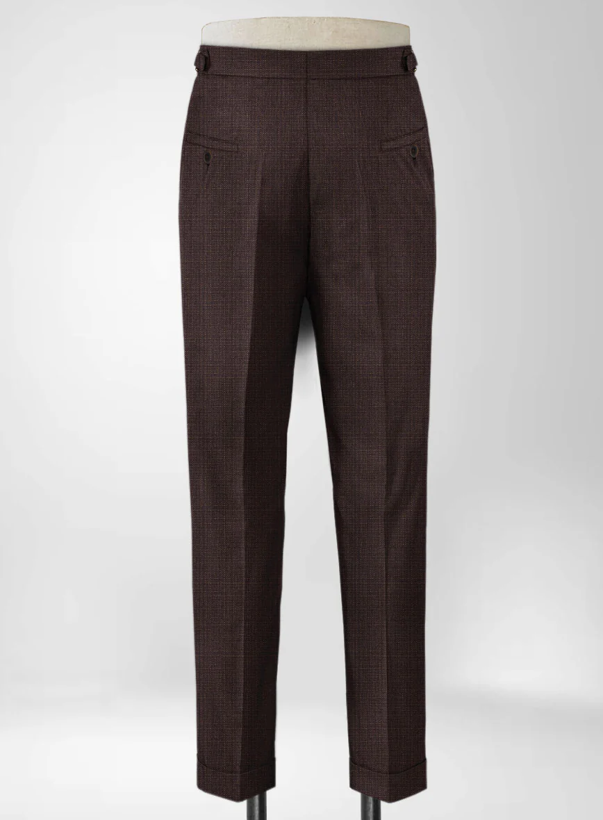 Napolean Bob Weave Rust Wool Highland Trousers - Image 5