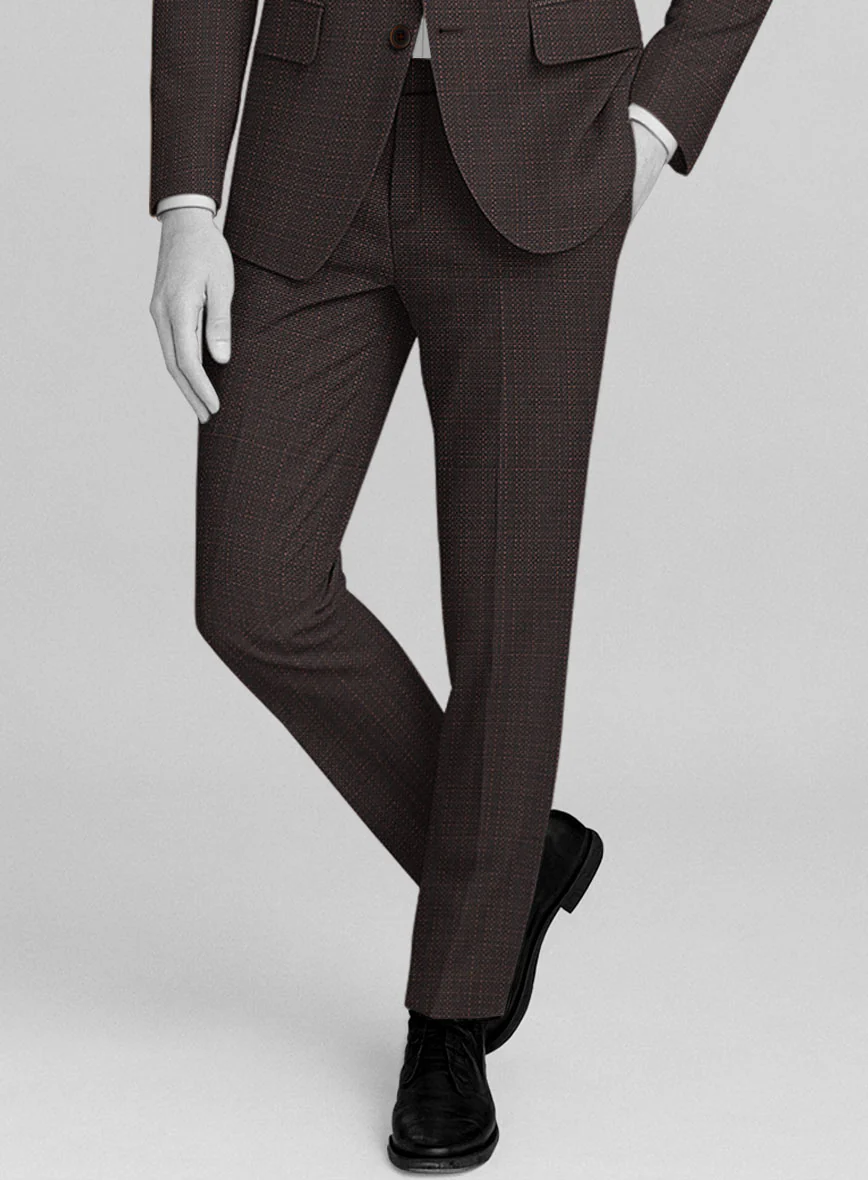 Napolean Bob Weave Rust Wool Suit - Image 6