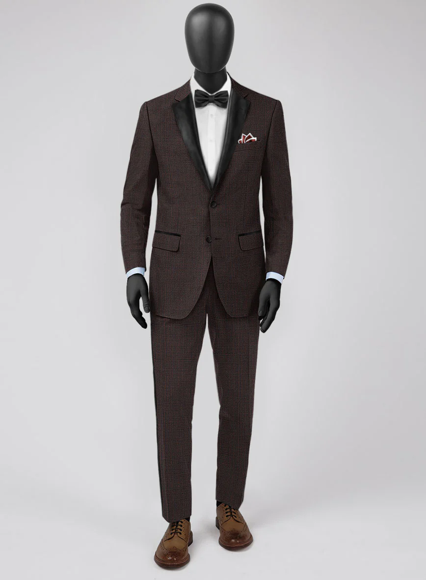 Napolean Bob Weave Rust Wool Tuxedo Suit - Image 2