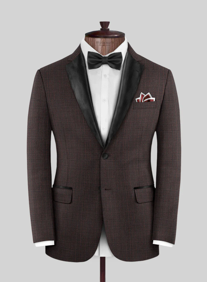 Napolean Bob Weave Rust Wool Tuxedo Suit - Image 3