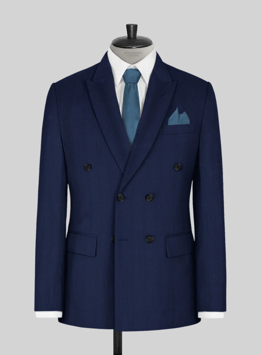 Napolean Bottle Blue Wool Double Breasted Suit - Image 2