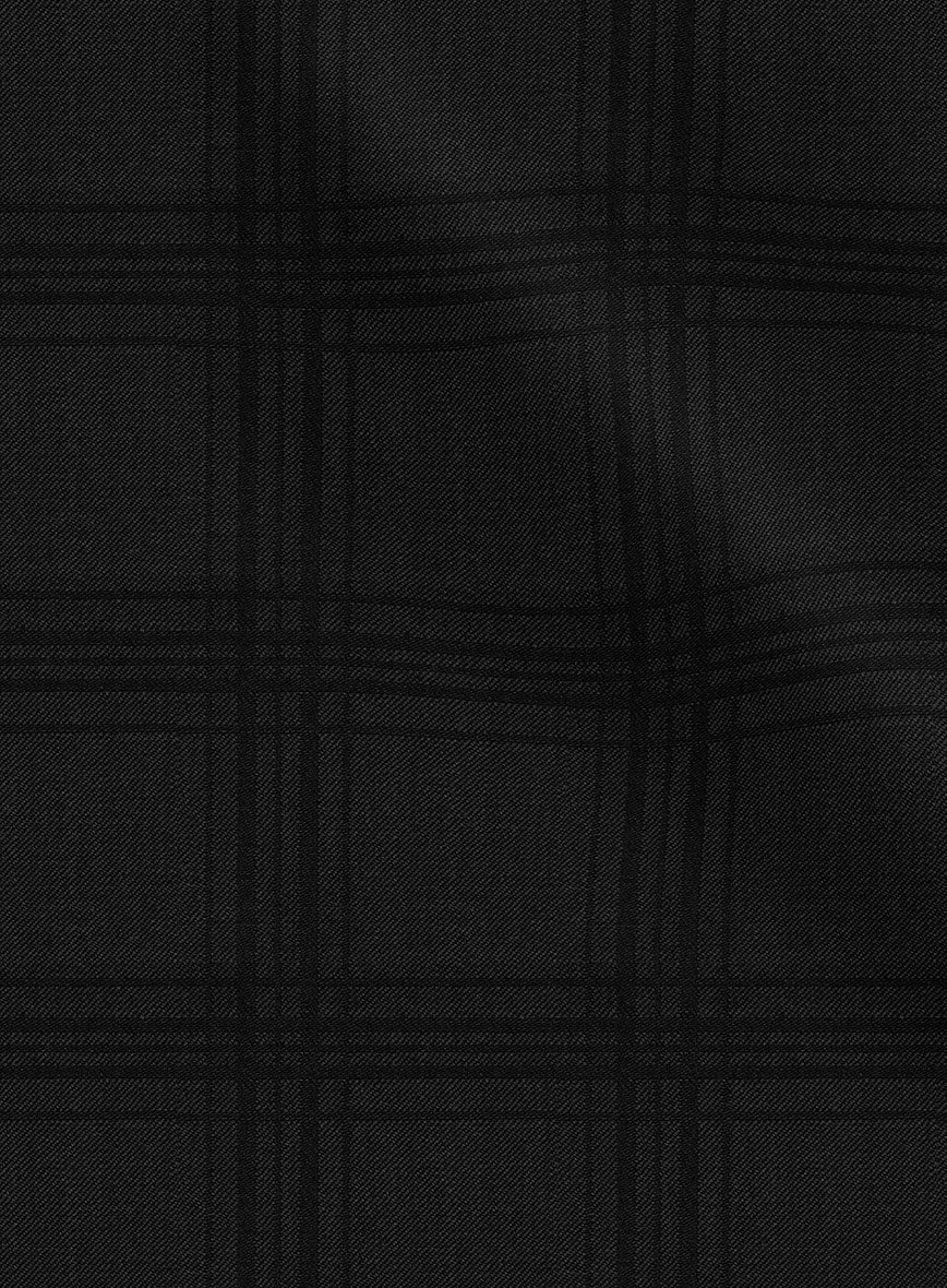 Napolean Brook Overcheck Black Wool Pants - Image 3