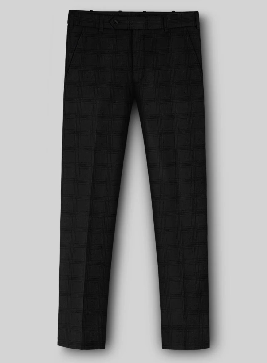Napolean Brook Overcheck Black Wool Suit - Image 6