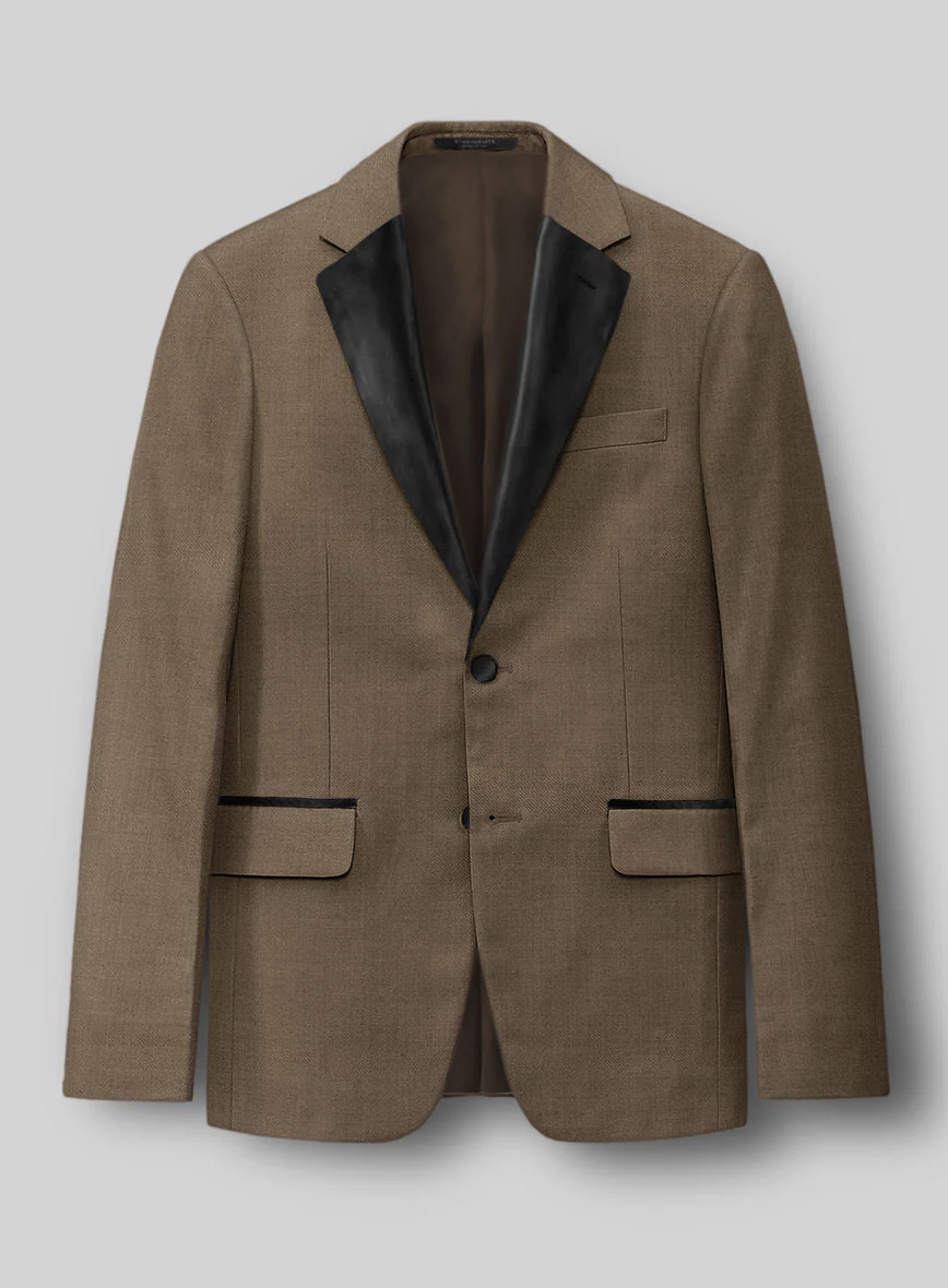 Napolean Brown Wool Tuxedo Suit - Image 4