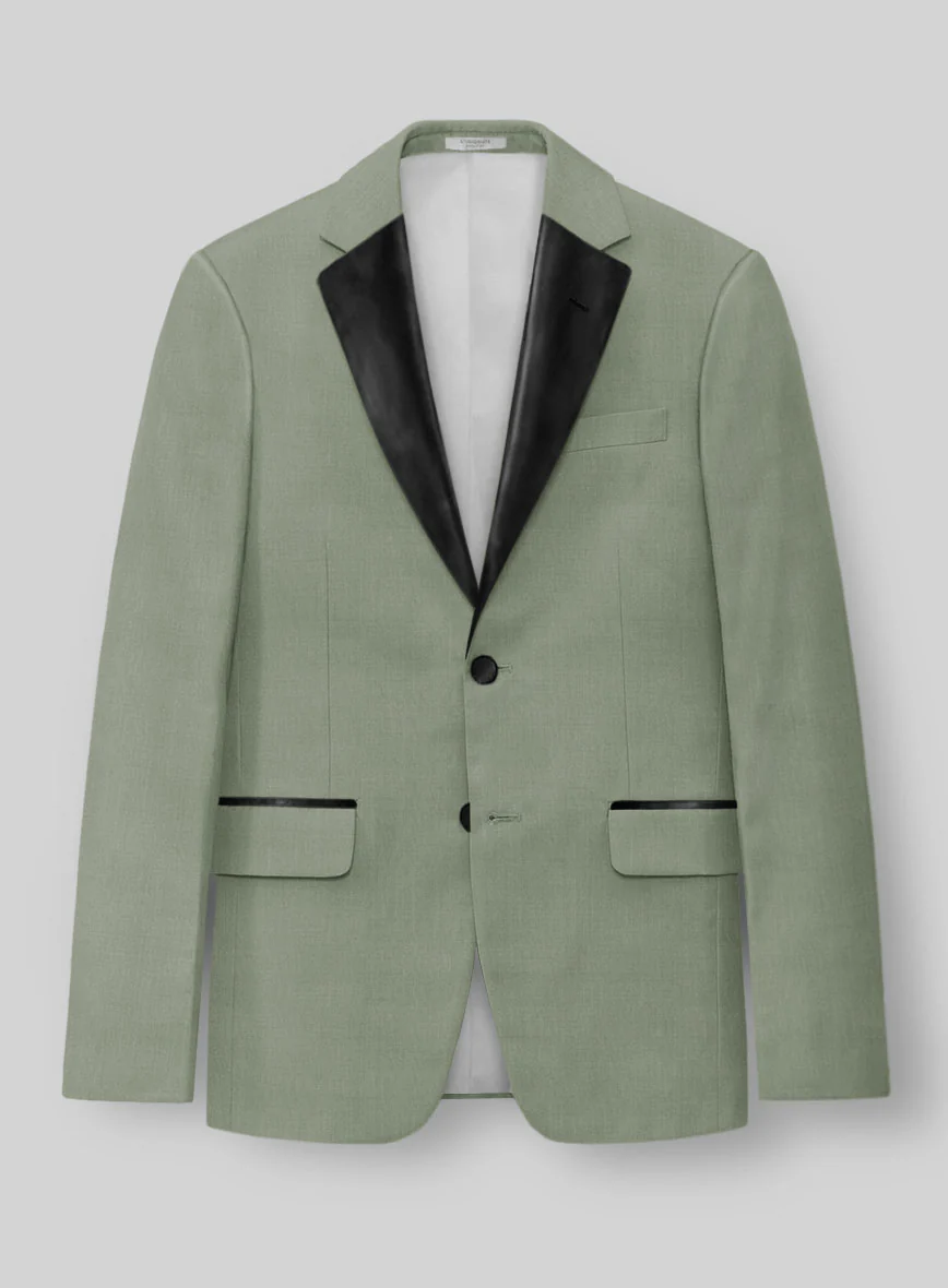 Napolean Cadet Green Wool Tuxedo Suit - Image 2