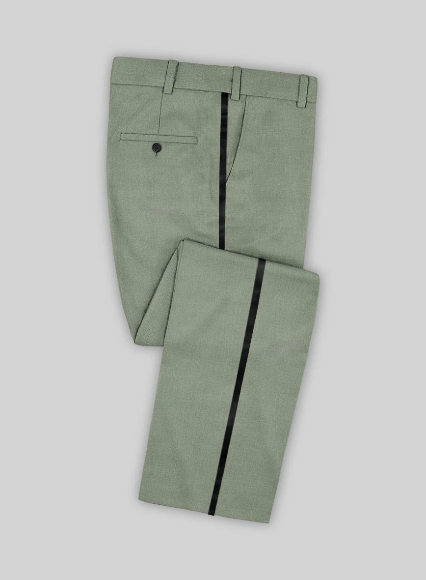 Napolean Cadet Green Wool Tuxedo Suit - Image 3