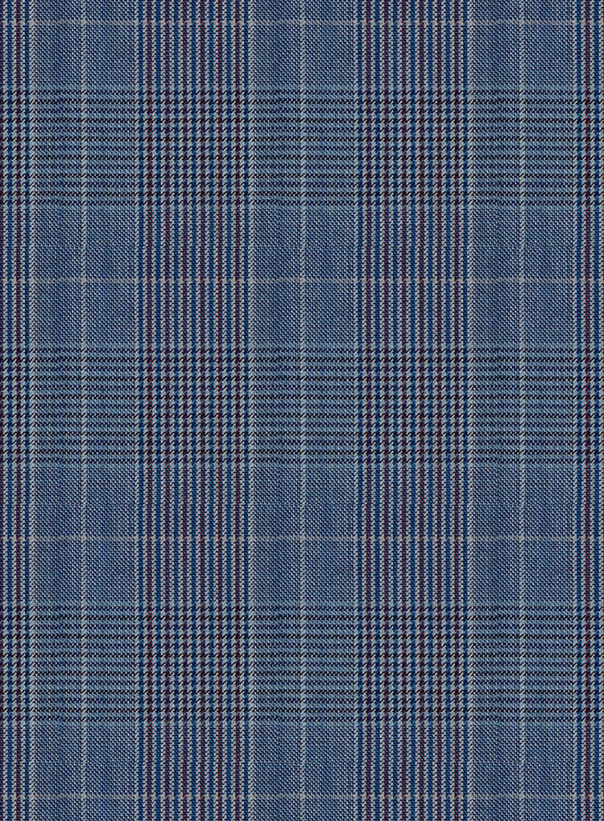 Napolean Canzo Glen Blue Wool Suit - Image 7