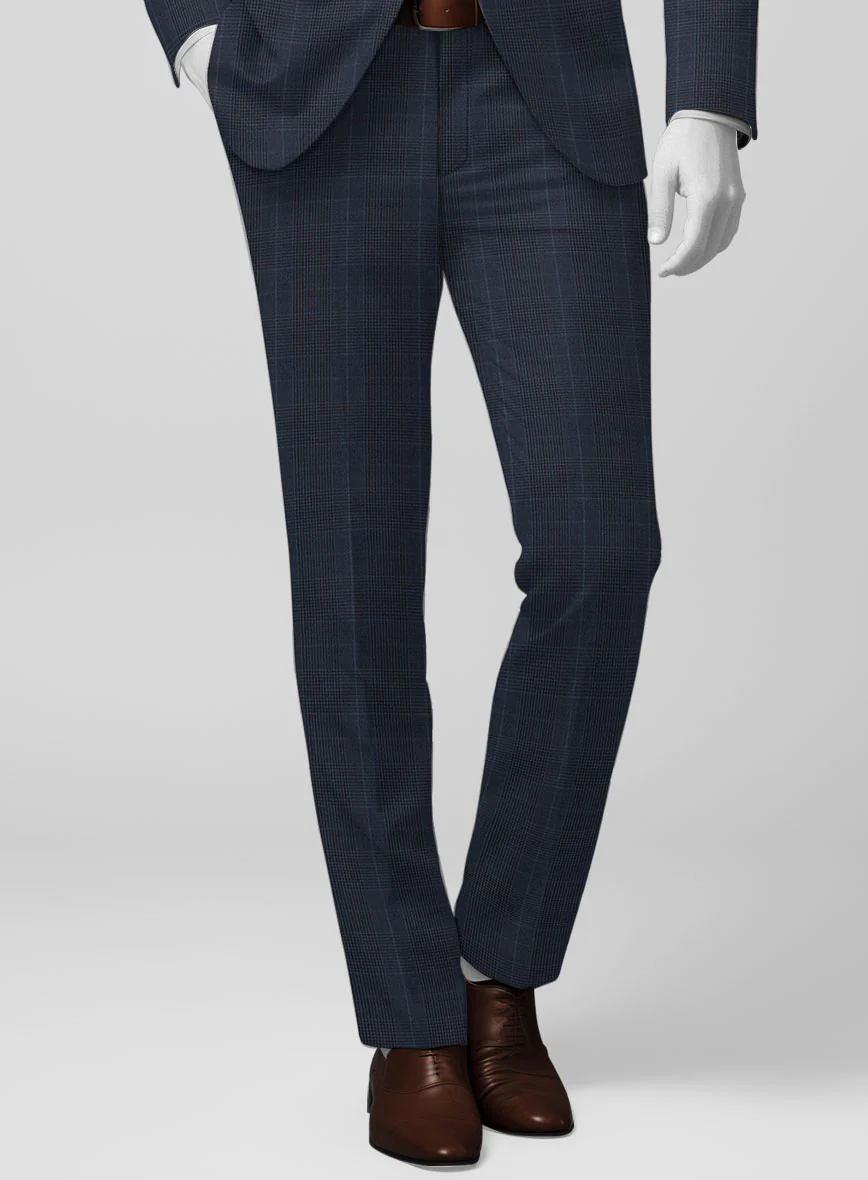 Napolean Canzo Glen Dark Blue Wool Suit - Image 6
