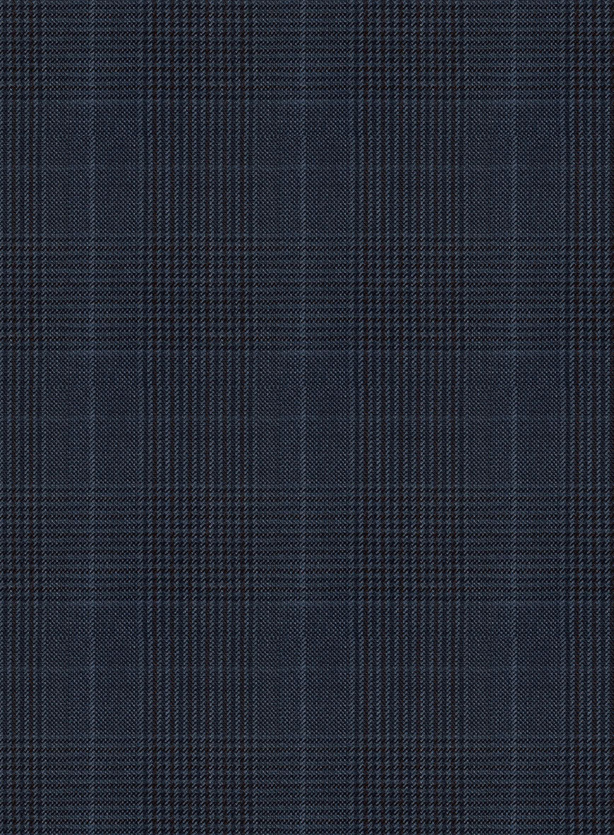 Napolean Canzo Glen Dark Blue Wool Suit - Image 7