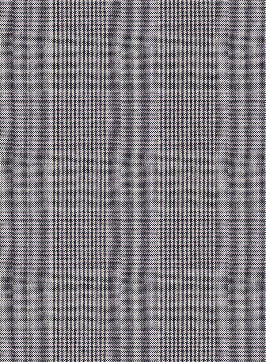 Napolean Canzo Glen Gray Blue Wool Pants - Image 3