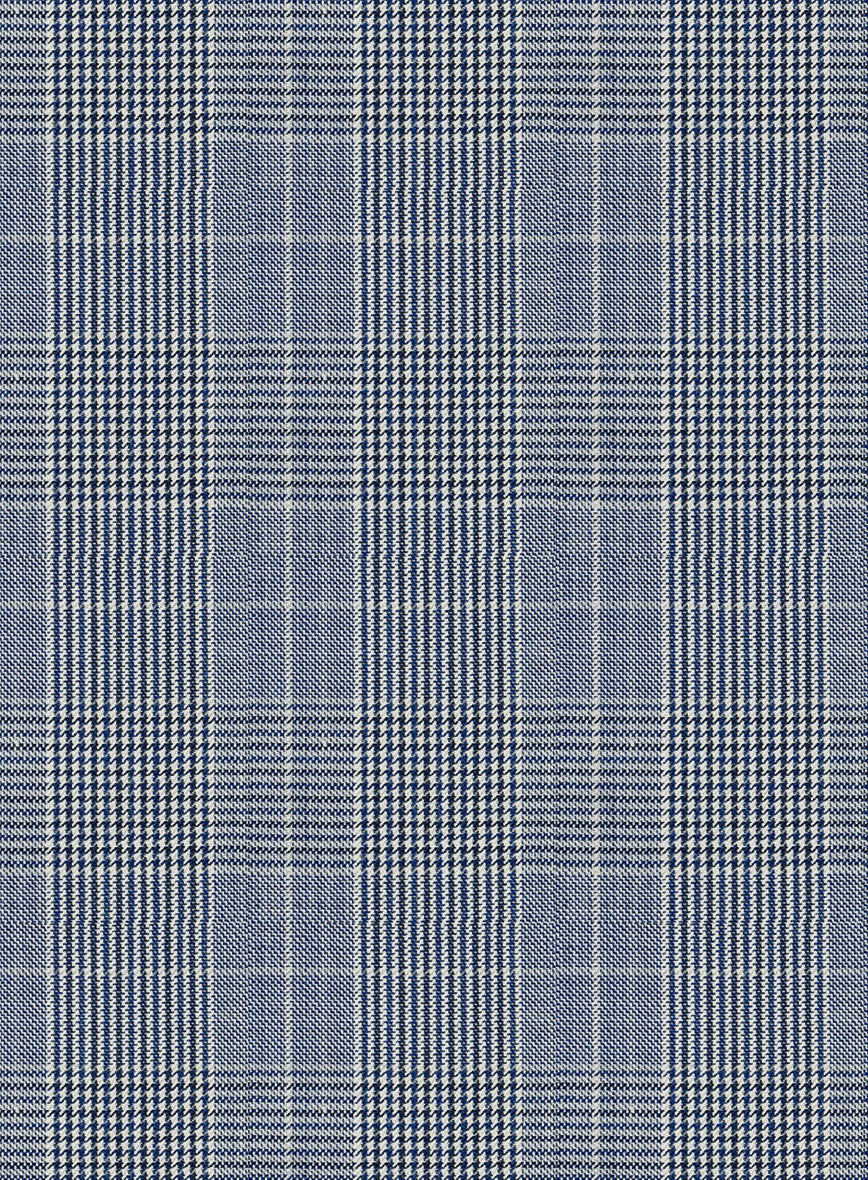 Napolean Canzo Glen Light Blue Wool Pants - Image 3
