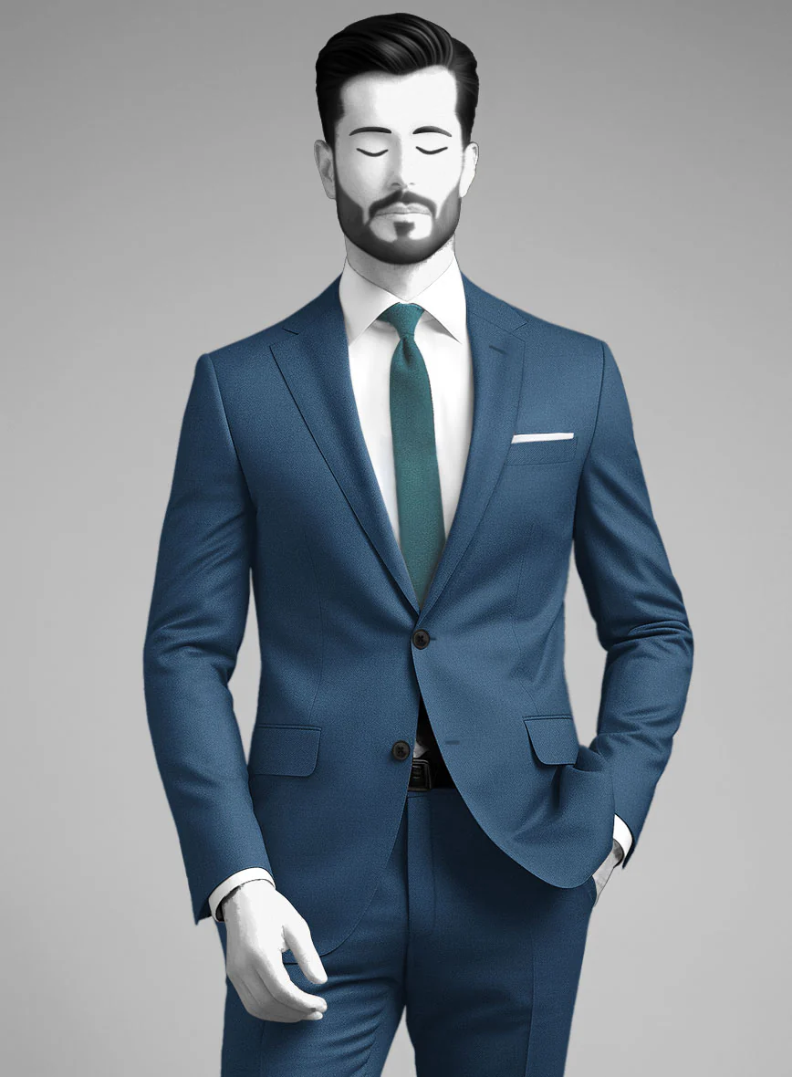 Napolean Casa Blue Wool Suit - Image 3