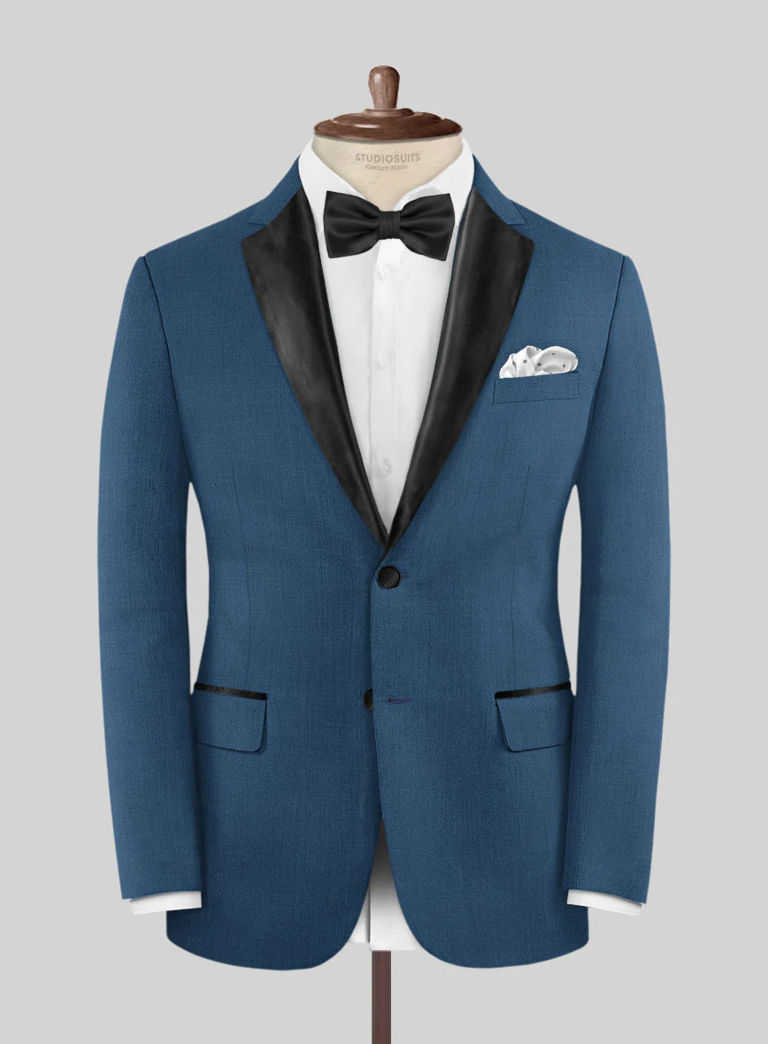 Napolean Casa Blue Wool Tuxedo Jacket - Image 3
