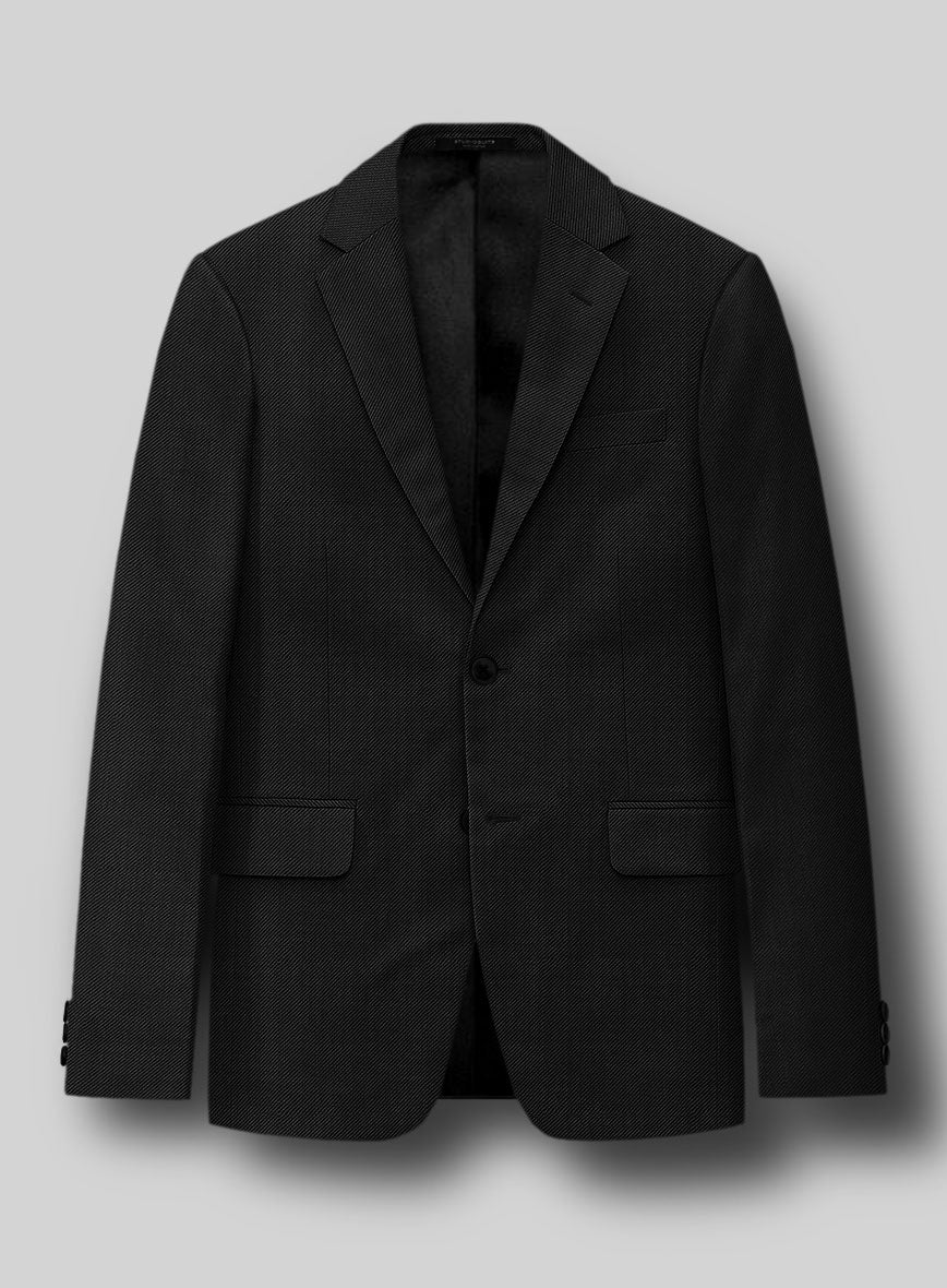Napolean Cavalry Twill Black Wool Suit - Image 4