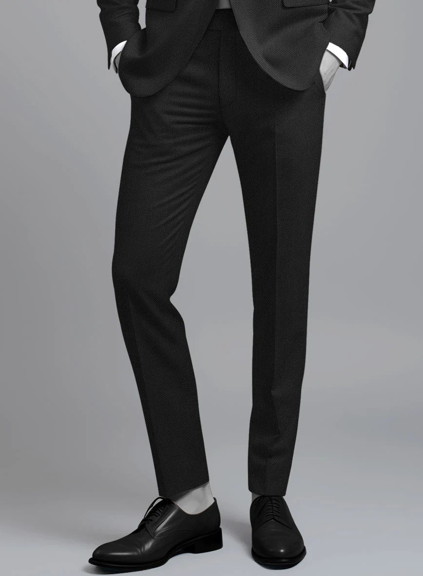 Napolean Cavalry Twill Black Wool Suit - Image 5