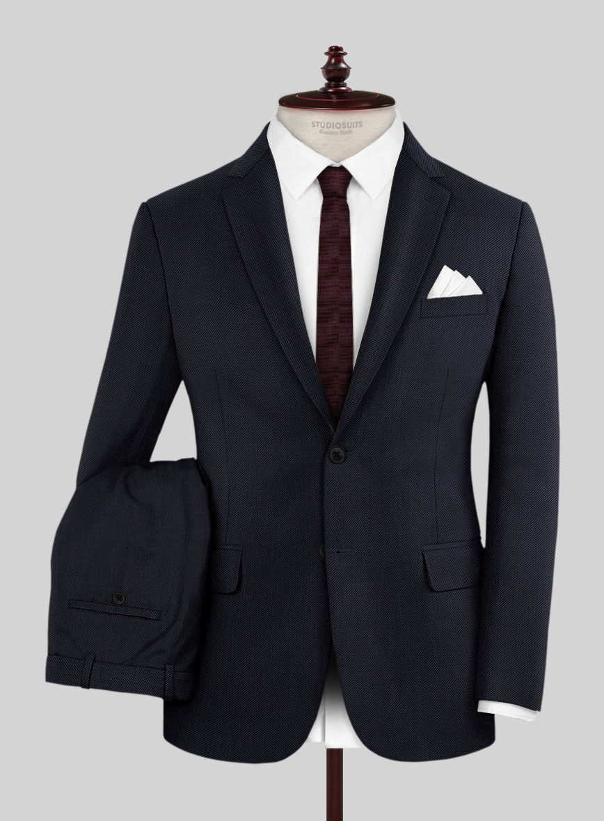 Napolean Cavalry Twill Blue Wool Suit - Image 2