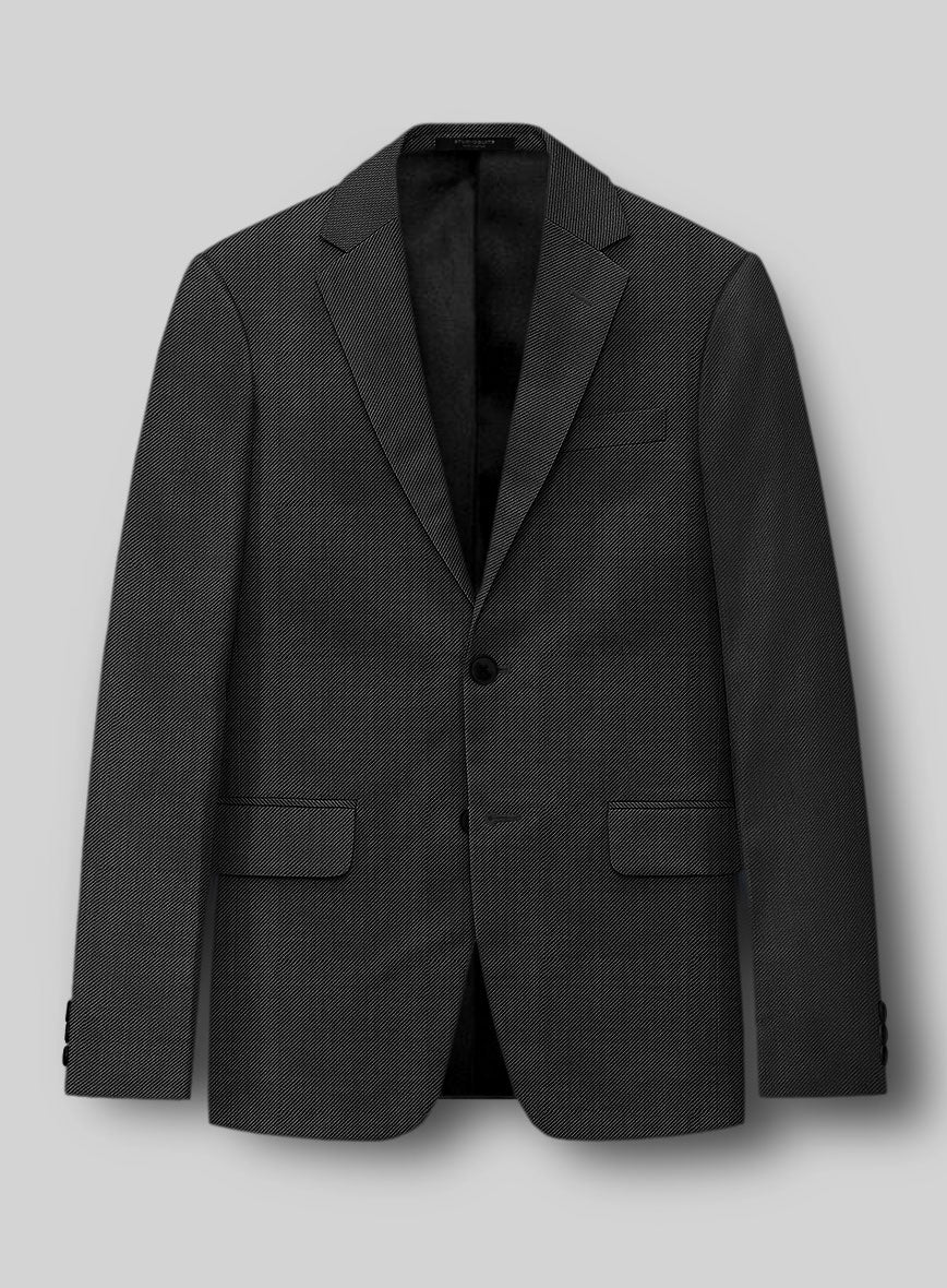 Napolean Cavalry Twill Charcoal Wool Suit - Image 3