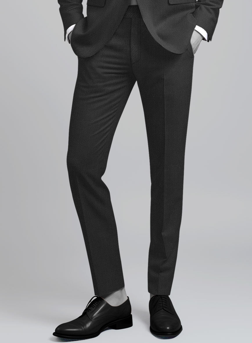 Napolean Cavalry Twill Charcoal Wool Suit - Image 6