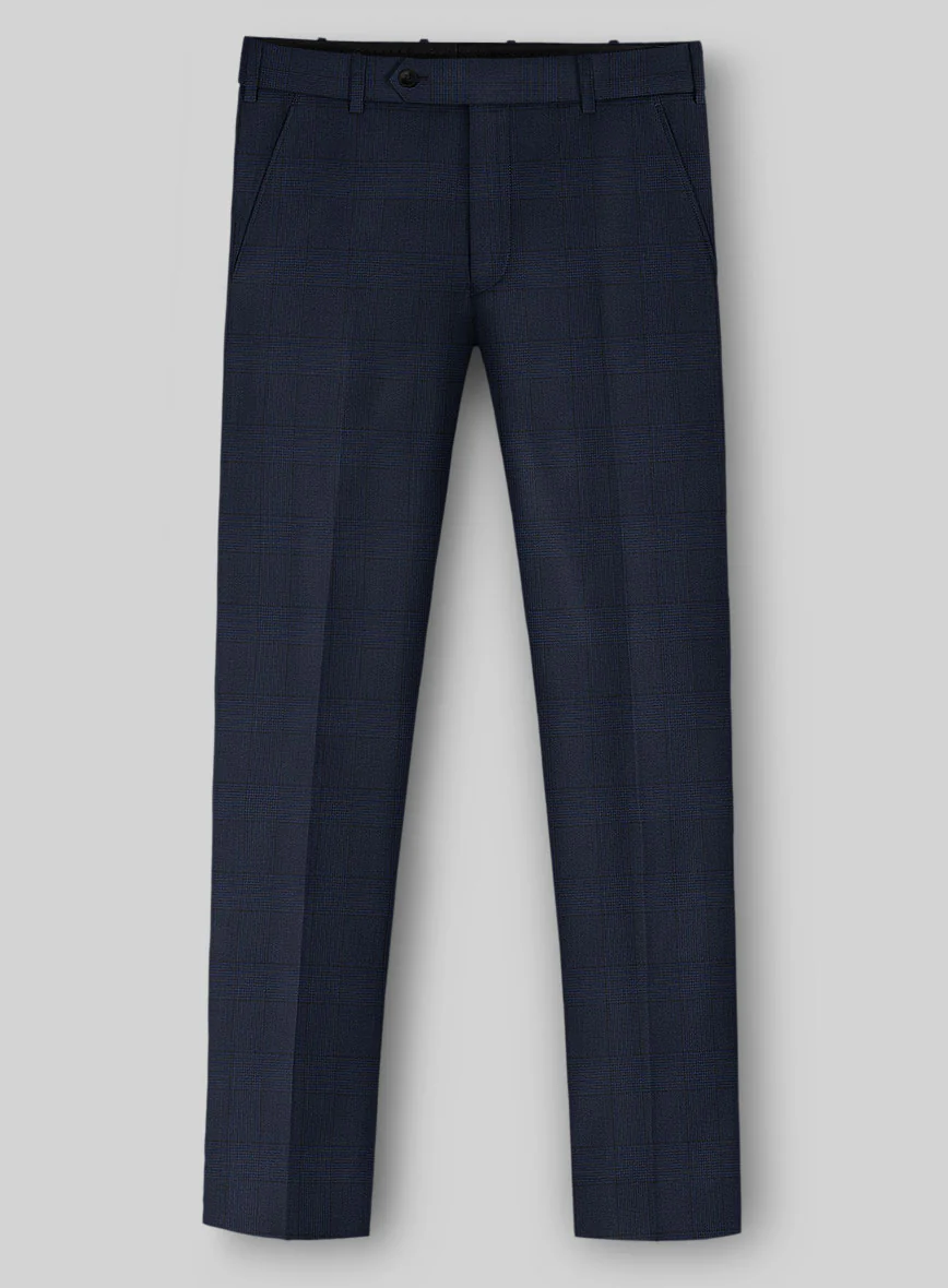 Napolean Classic English Blue Check Suit - Image 5