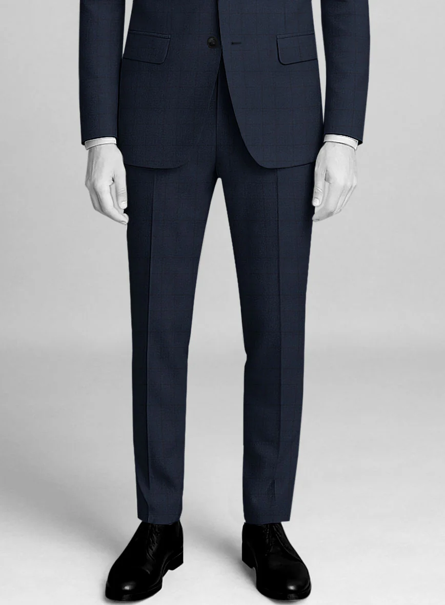 Napolean Classic English Blue Check Suit - Image 6