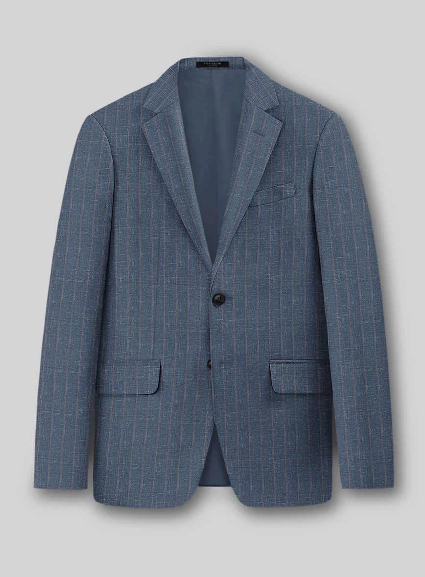 Napolean Como Bar Blue Wool Suit - Image 2